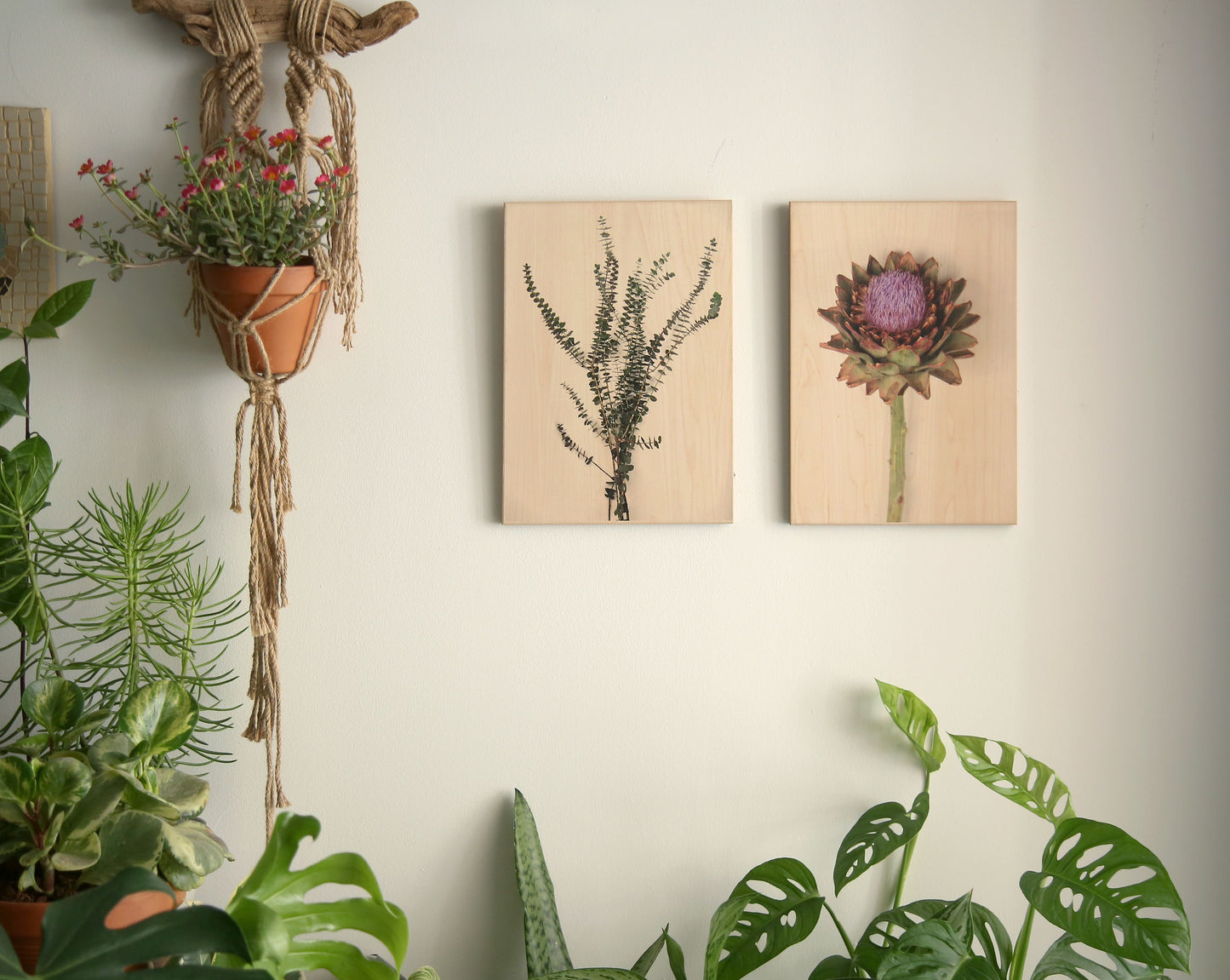 2 תמונות על עץ - סדרת אדר הירוקה 2