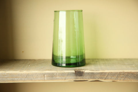 כוס קונוס זכוכית ירוקה - XL