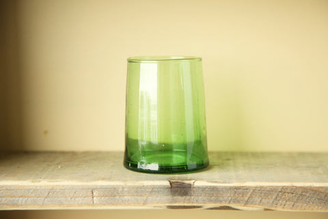 כוס קונוס זכוכית ירוקה - L